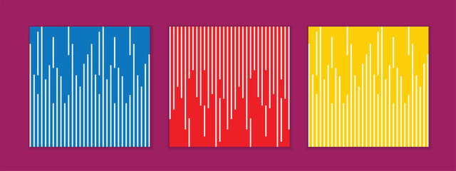 Aufkleber - abstract seamless geometric set of vertical line pattern perfect for banner poster.