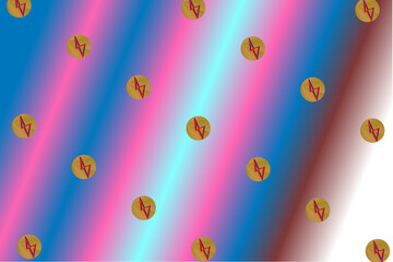 Wall Mural - Beautiful 3d sigma symbol on a rainbow backdrop