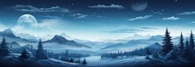 The Winter Landscape Is Featured In An Animation,