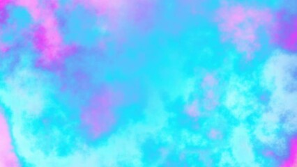 Poster - Seamless abstract psychedelic wavy background for loop playback. 4k video. Cloudy nebula background. Natural pastel colors.