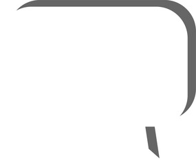Poster - Blank Speech Bubble Cloud Message Symbol Element Icon with Empty Space for Text and 3D Style Shadow Effect. Vector Image.