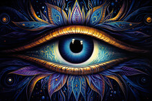 An Image Of The Ethereal And Mystical Depiction Of An Eye