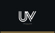 UV or VU Alphabet letters logo monogram