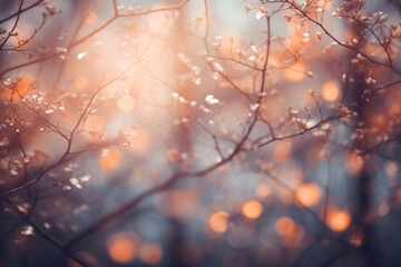 Poster - A detailed view of a tree with sparkling water droplets. Perfect for nature-themed designs and environmental concepts