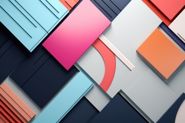 Aufkleber - A wall covered in various colors of paper. Perfect for adding a vibrant and creative touch to any project or design