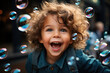 © ADDICTIVE STOCK - Joyful Child with Bubbles. Generative AI