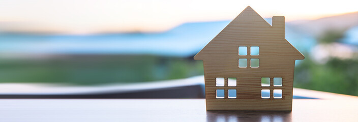 Wall Mural - house model on the table