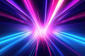 Poster - Colorful light streaks on a black background. Can be used for various graphic design projects