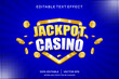 jackpot casino 3D text effect template