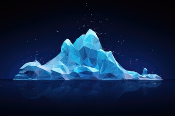 Poster - An iceberg floating in the middle of a body of water. Suitable for nature and climate change themes