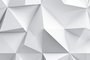 Poster - A white background made up of various triangles. Can be used for graphic design projects or as a backdrop for presentations