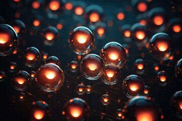 Poster - Colorful bubbles floating in the air. Perfect for adding a touch of joy and playfulness to any project