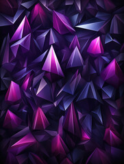 Poster - A pile of purple glass futuristic shards create an abstract wallpaper.