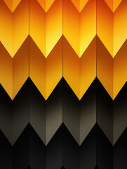 Canvas Print - Modern abstract futuristic yellow gold and black wallpaper background. Vertical contrasty art.