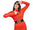 © Krakenimages.com - Young hispanic woman wearing casual clothes smiling making frame with hands and fingers with happy face. creativity and photography concept.