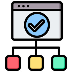 Poster - Workflow Outline Color Icon
