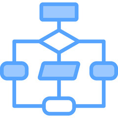 Aufkleber - Flowchart Blue Icon