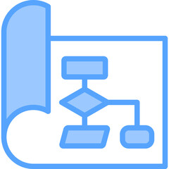 Aufkleber - Flowchart Blue Icon