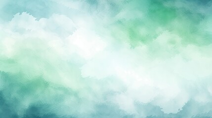  A Serene Green and White Background With Fluffy Clouds