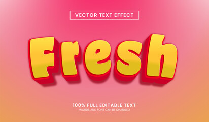 Wall Mural - Design editable text effect, fresh text vector illustration
