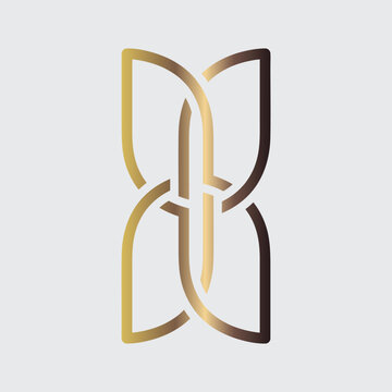 abstract gold luxury logo design