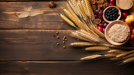 Wall Mural - still life with ears of wheat