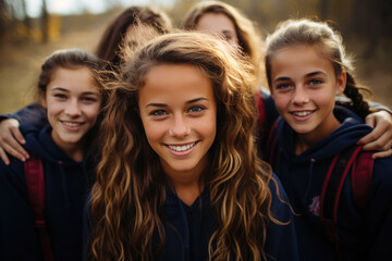 Poster - Group of  teenage girls