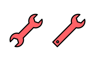 Wrench icon set illustration. repair icon. tools sign and symbol