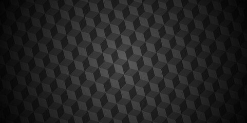  Modern black and gray geometric block cube structure mosaic tile square background. Seamless geometric pattern abstract background. abstract cubes geometric wall or grid backdrop hexagon technology.