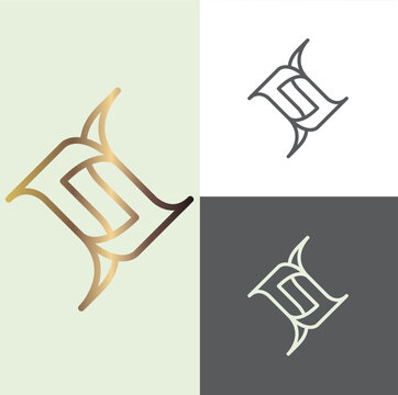 abstract gold luxury logo design