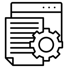 Requirement Gathering  icon line vector illustration