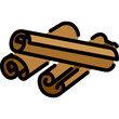 © n.ko.studios - Cinnamon icon. Filled outline design. For presentation, graphic design, mobile application.