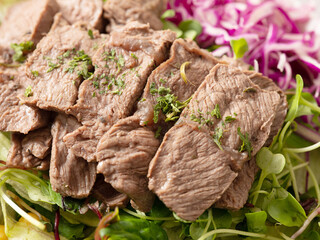 Poster - beef steak with vegetables