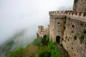 Canvas Print - Castle of Balio in Erice - Sicily - Italy