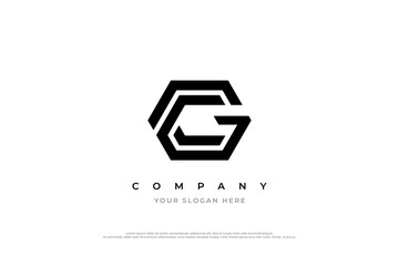 Initial Letter CG or GC Monogram Logo Design