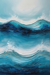 abstract sea textured oil painting background