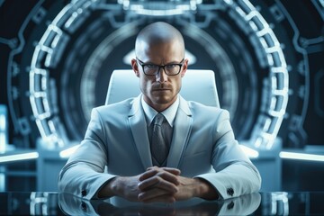 Poster - The information technology consultant is in the office.