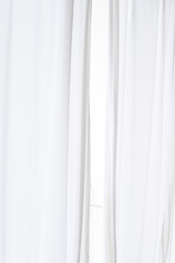 Poster - Enhance your interior design with classic white curtains, offering timeless and clean aesthetic. real photo.