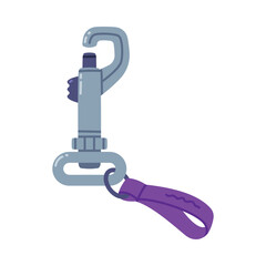 Sticker - Carabiner or Karabiner as Clip and Shackle Vector Illustration