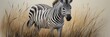 Zebra watercolor painting