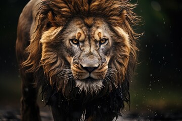 a dramatic wildlife moment featuring intense interactions, powerful movements, or a striking natural