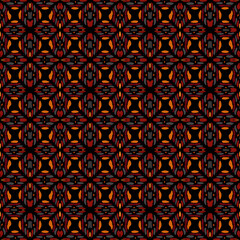 Poster - Tribal abstract brown pattern. Seamless illustration ethnic motif with spots