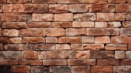 Wall Mural - Old vintage red brick wall with shade of spot light texture background