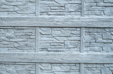 Poster - Gray concrete surface imitating wood and stone closeup