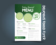 Food menu Flyer design template vector illustration with mockup 100% editable flyer design template for food , cafe, restaurant advertisement.