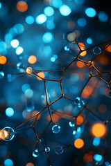 Poster - Abstract network connecting healthcare data points, highlighting the importance of data sharing in medical research.