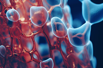 Poster - Abstract canvas of bioprinting, symbolizing the artistic precision in creating biological structures.