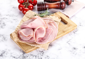 Wall Mural - Slices of natural organic ham