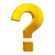 © N2 - Golden question mark sign 3d
