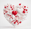 © SHAKIR95 - Valentines Day  Beautiful White and Red heart Shape